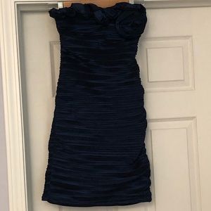 Romeo and Juliet Couture Navy Shiny Dress Size M